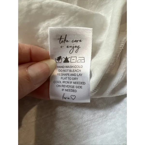 Nic + Zoe Mixed Media Flutter Sleeve Top White Linen Blend Classic Neutral Clean - Image 6