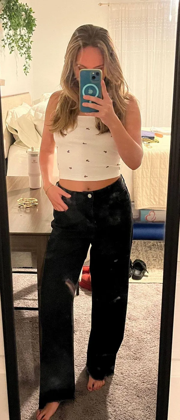 Target High Waist Wide Leg Black Jeans - Image 4