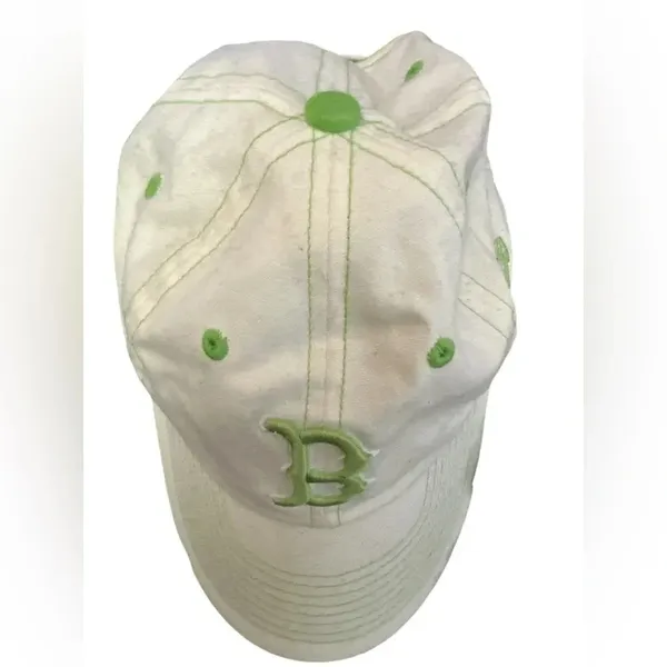 New Era white and lime green Red Sox hat NWOT - Image 2