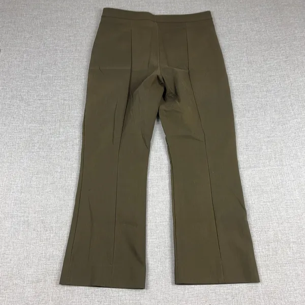 MM.LaFleur Pants Womens 12 Green Cropped Twill Stretch Dress Work Office - Image 2