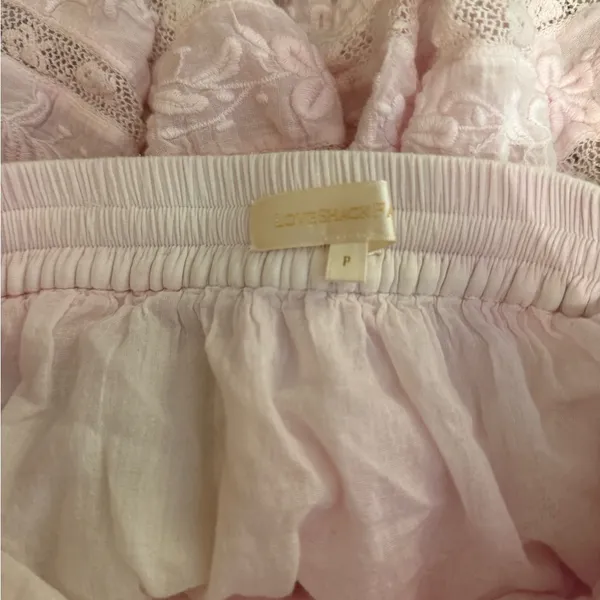 loveshackfancy floral lace pink and yellow skirt - Image 4