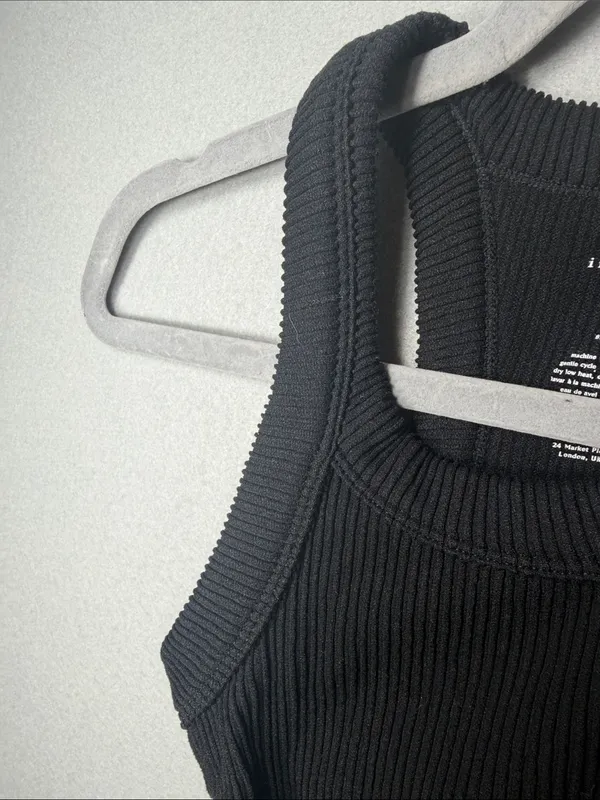 Free people Black Ribbed Racerback Tank Top - Women's Stretch Knit - Image 3