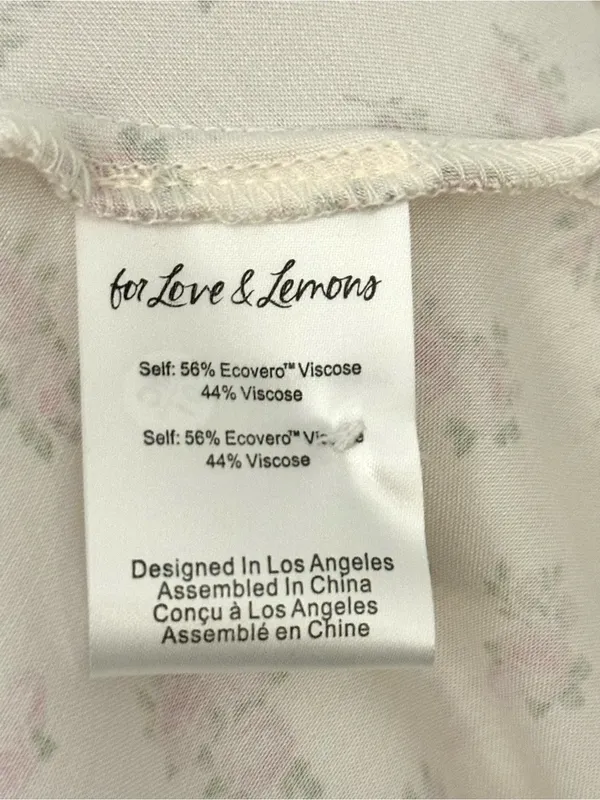 For Love and Lemons Pastel Fields Pink Rose Midi Dress NWT Size Medium - Image 6