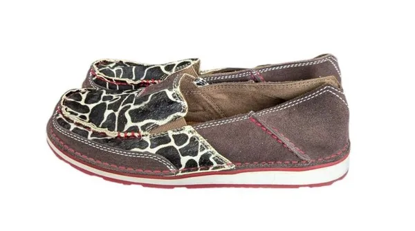 Ariat Cruiser Slip On Shoes Cow Animal Print Brown Womens 7 Western Southwestern - Image 3