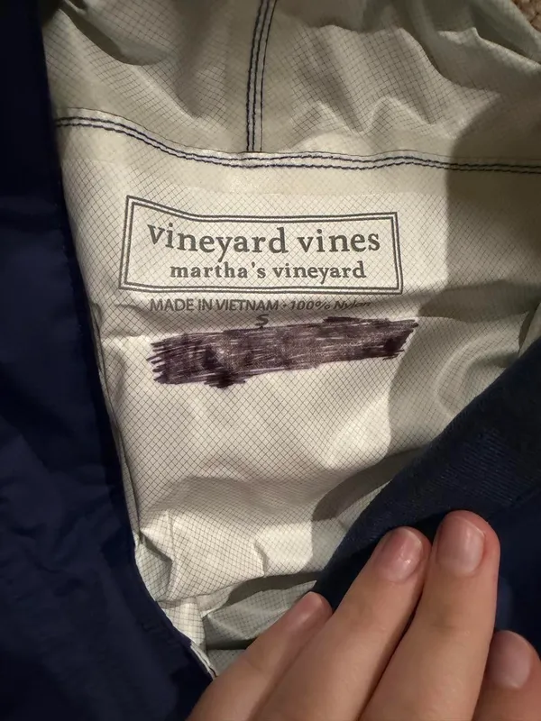 Vineyard Vines Navy Blue Raincoat 🐳 - Image 3