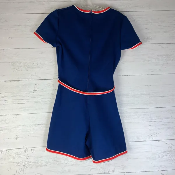 Vintage Aileen navy blue nautical romper womens size 10 (S-M) - Image 2