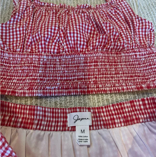Japna red gingham set M - Image 2