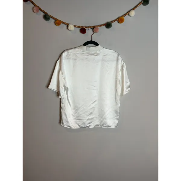 NWT Zara satin short sleeve blouse - Image 2
