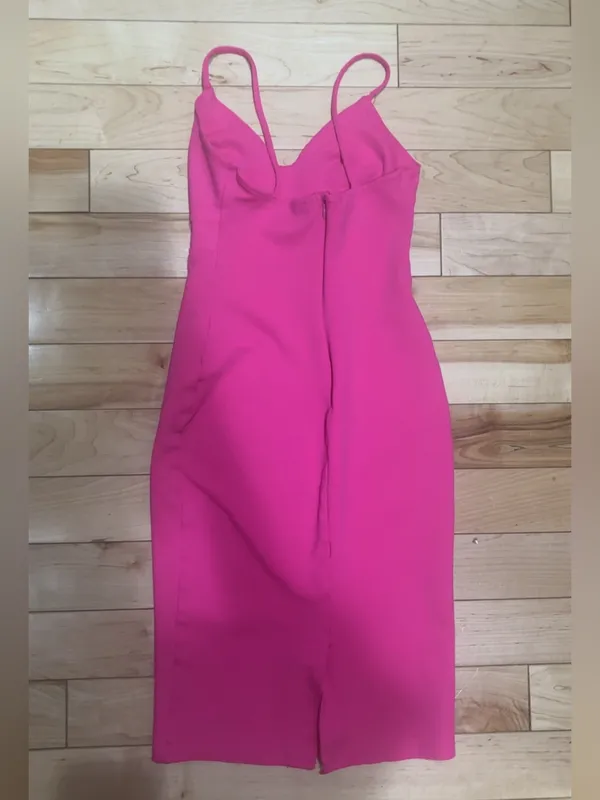 Lulu’S Don’T Tell ‘Em Hot Pink Bodycon Midi Dress - Image 6