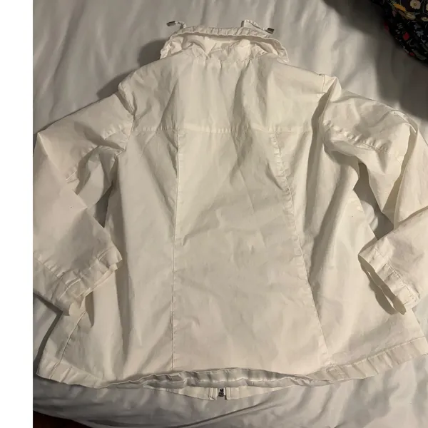 Studio Works Woman White Zip Up Utility‎ Jacket Plus Size 1X Cotton Blend - Image 6