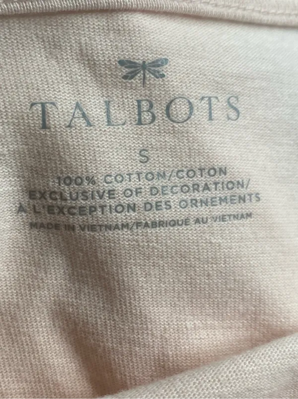 Talbots Light Pink Boatneck Tie-Side Cotton Tunic sweatshirt Sz S - Image 3
