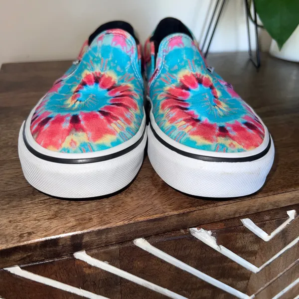 Vans Asher 500714 Classic Slip On Tie Dye Women's Sneakers Shoes Colorful Size 6 - Image 7