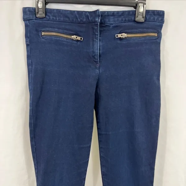 Veronica Beard Dark Wash Skinny Jeans Leggings with Zip‎ Pockets - Image 2