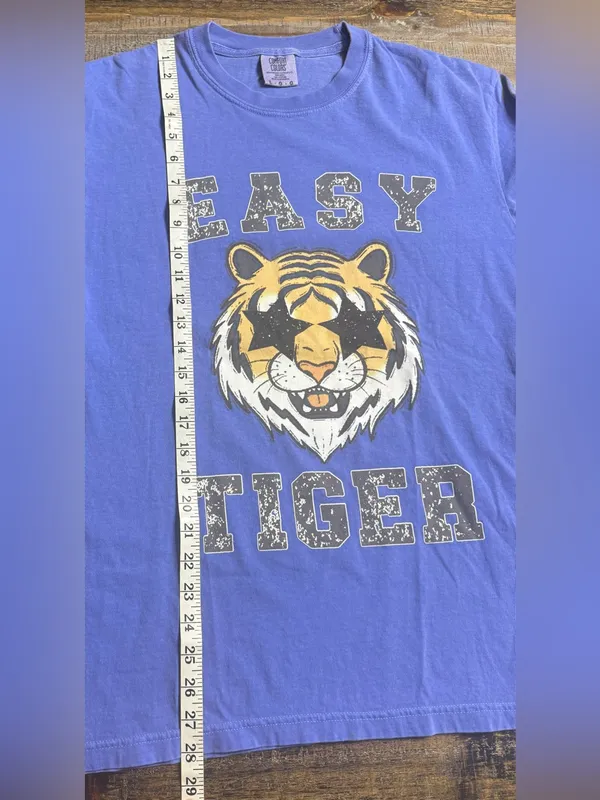 Comfort Colors Flo Blue 'Easy Tiger' Graphic Tee - Image 6