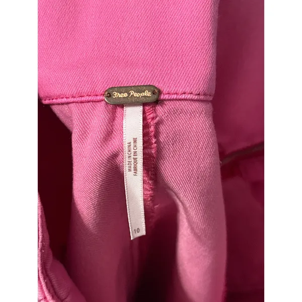 Free People Holding Onto a‎ Dream Pink Denim Mini Skirt - Image 7