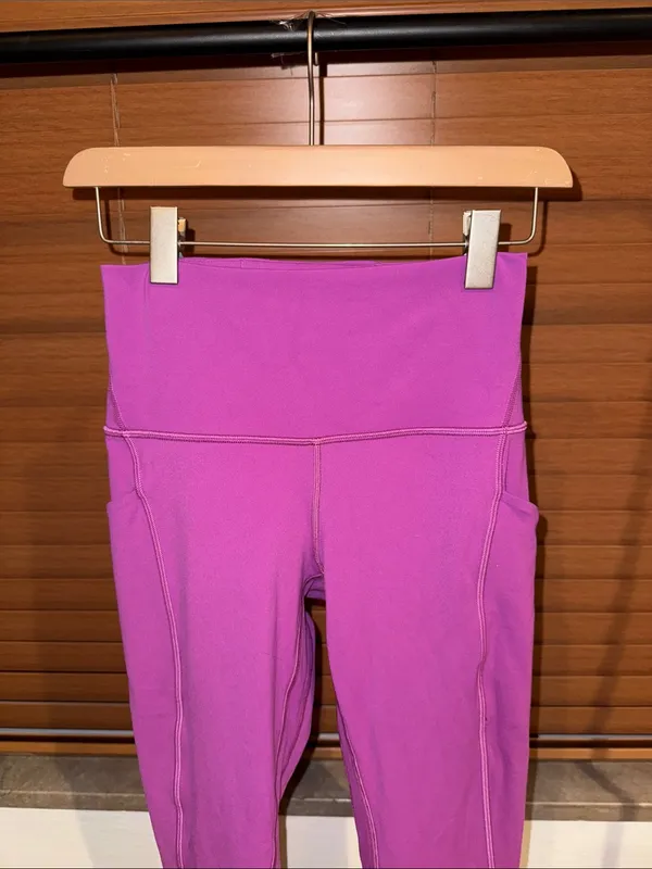 Lululemon Magenta Vivid Plum High Rise Align Pocket Leggings - Image 2