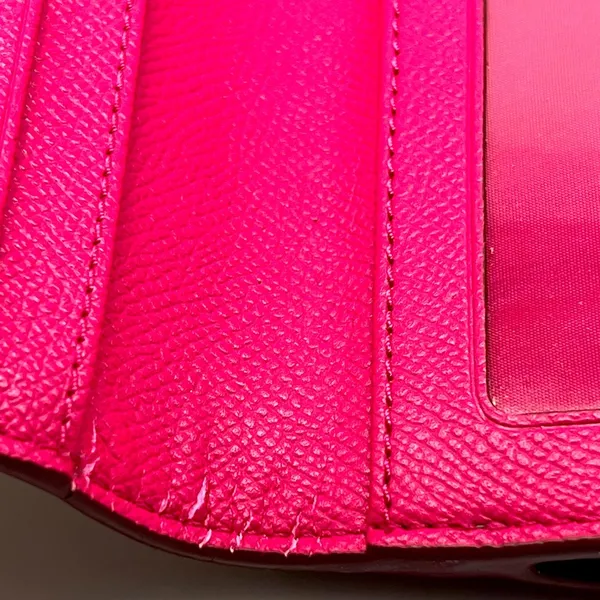 Coach brown leather signature Charlie C snap wallet pink interior A1532 … - Image 11