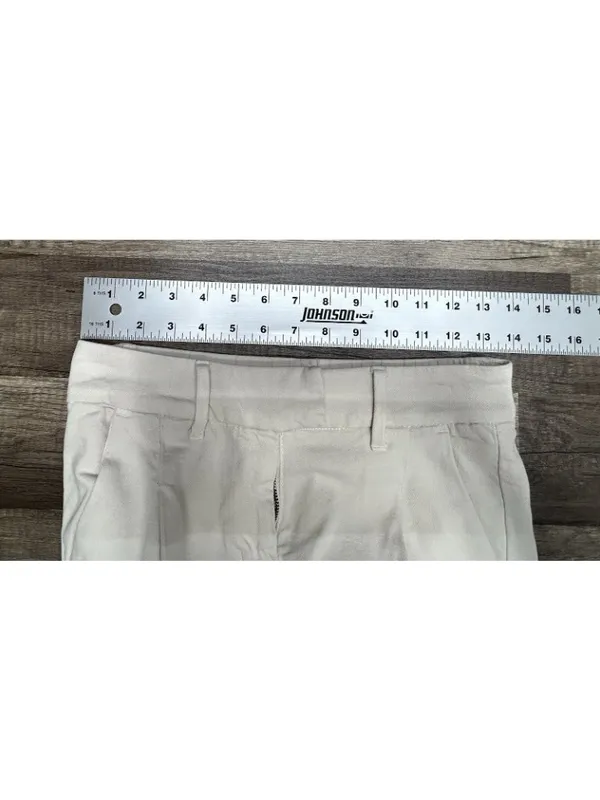 American Eagle Trouser Pants Womens 00 Khaki Wide Leg Pleated Dress Office Work - Image 9