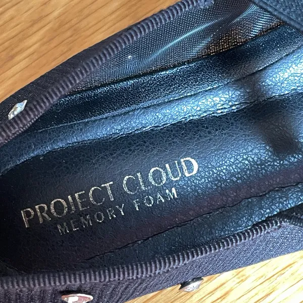 Project Cloud Women’s Black Studded Ballet Flats Memory Foam Mary Jane Size 6M - Image 3