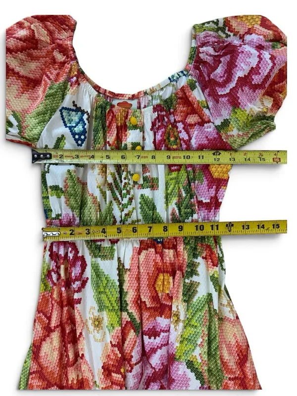 Farm Rio colorful tropical printed Macie Tiered Maxi Dress size XSMALL - Image 14