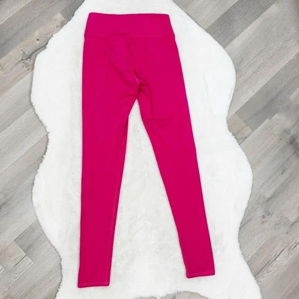 Aerie Mid Rise Ankle Length Leggings Bright Berry Pink XS‎ - Image 4