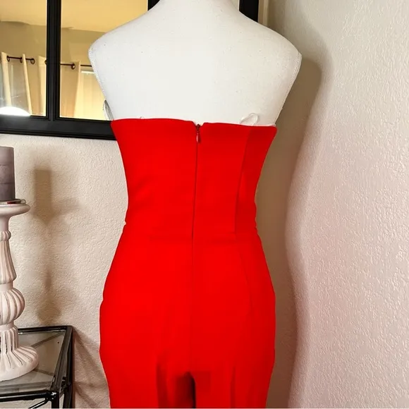 AMANDA UPRICHARD Red Cherri Sweetheart Jumpsuit NWOT Size‎ P - Image 9