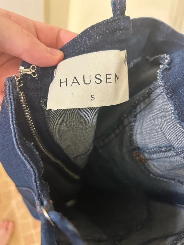 Hausen Jean Mini Dress Blue - Image 3
