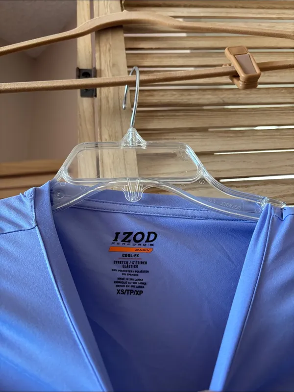 IZOD Ladies Light Lavender Crewneck Shirt XS - Image 3
