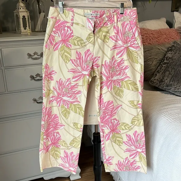 Tommy Hilfiger Pants Capri Tropical Cotton Womens 10 Stretch - Image 4