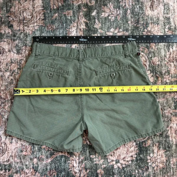 90s Vintage Polo Jeans Co Ralph Lauren Cargo Shorts 4 Olive Green Gorpcore Y2K - Image 6