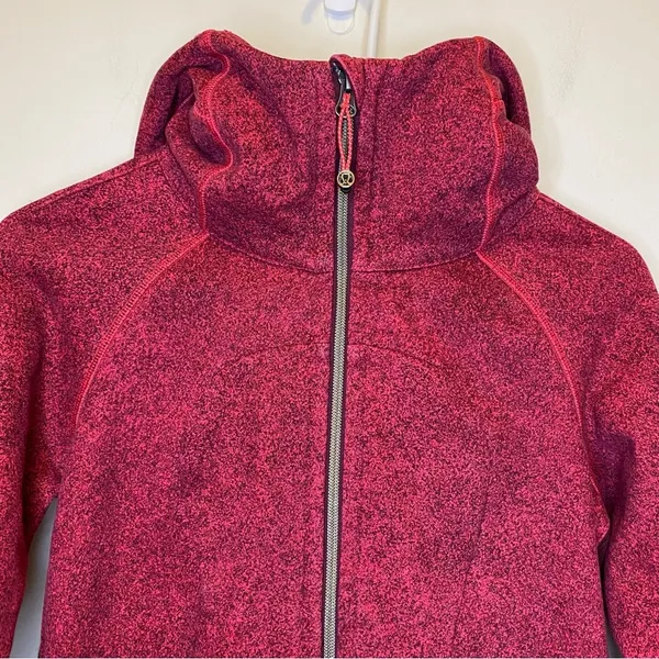 LULULEMON Scuba Full Zip Fleece Hoodie III Rio Mist Boom Juice Red Grape Sz 4 - Image 6