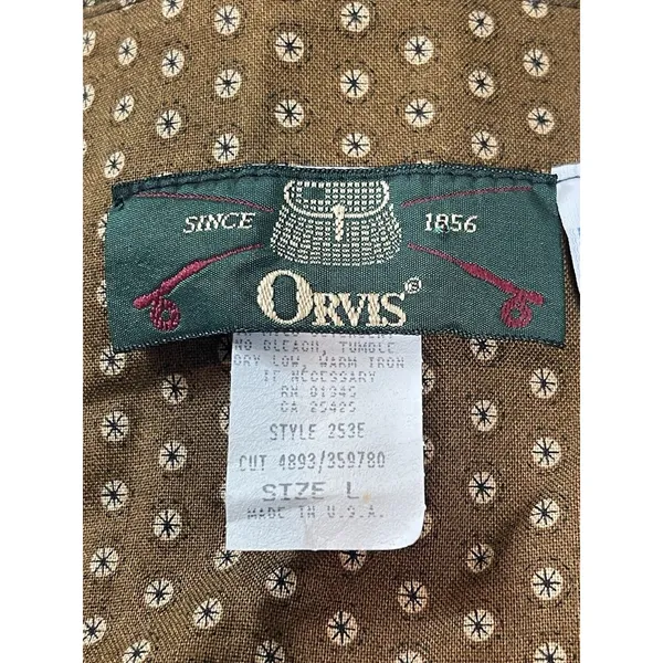 VTG Orvis 90s Tapestry Vest Womens L Made USA Patchwork Folk Angel Stars - Image 5