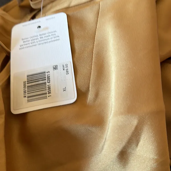 NWT LEVI'S DALIA SLIP DRESS Mustard Yellow GOLD Satin XL - Image 7