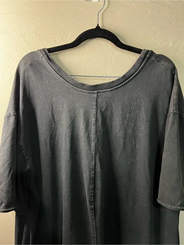 FP Movement Hot Shot Tee Romper Mineral Wash Black Oversized Boho Beach - Image 3