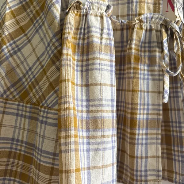 So Me Plaid Blouse in Brown and Cream - Image 7