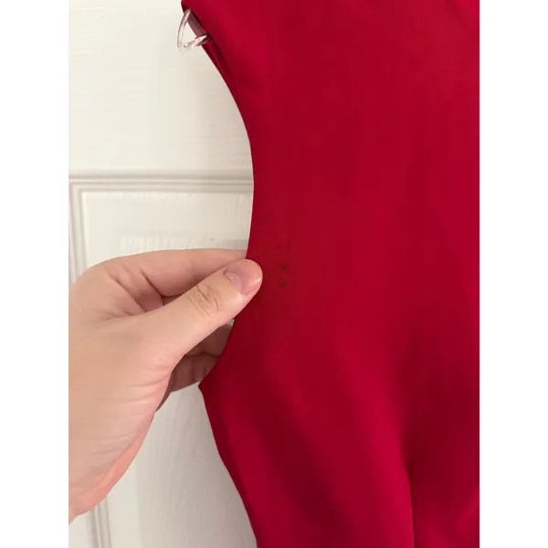 Cupcakes and Cashmere Angie Cherry Red Square Neck Sheath Dress Date Night Chic - Image 9