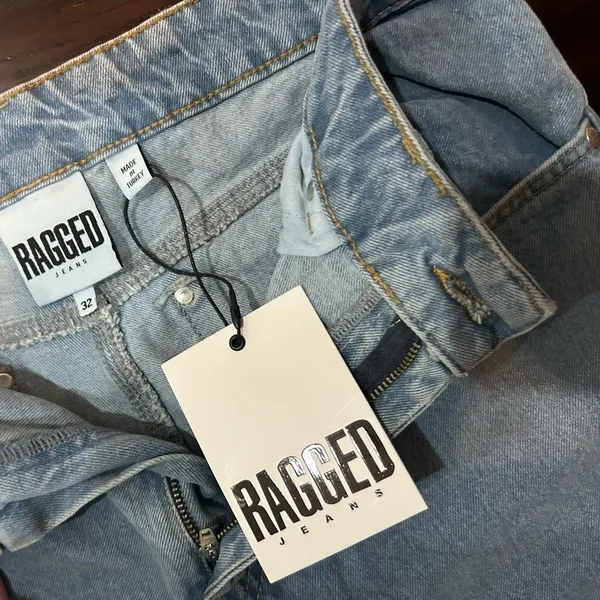 RAGGED Priest Blue Women's Raw Hem Jeans 32 NWT - Image 4