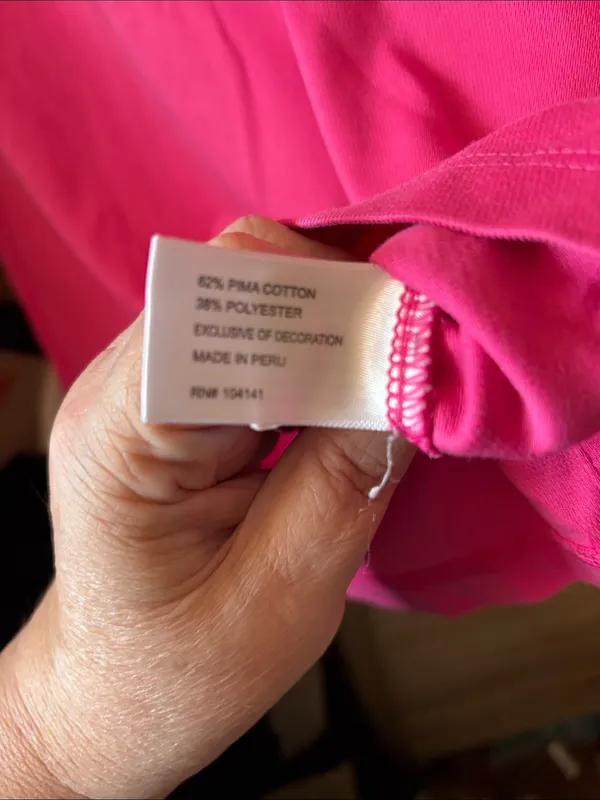 Lady Hagen Bright Pink Polo Button-Down Shirt - Image 3