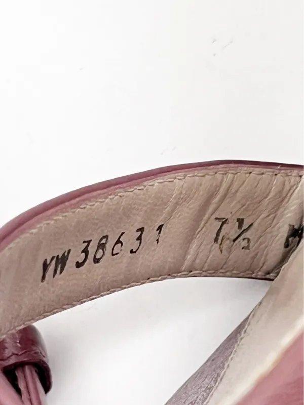 STUART WEITZMAN Nearly Nude Rose Clay Adjustable Ankle Strap Heel Sandals 7.5 - Image 4
