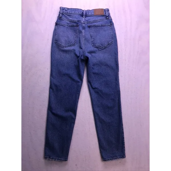 Madewell‎ The Momjean Women 26 Blue Excellent High Rise Tapered Leg Denim Jeans - Image 12