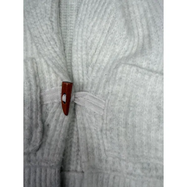 We The Free Free People Ivory Ribbed Toggle Shawl Collar Cardigan Sweater XS - Image 4