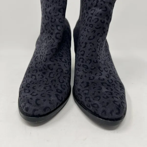 Vintage Havana Rook Black Cheetah‎ Zip Up Ankle Booties Boots Women's Size 7.5 - Image 6