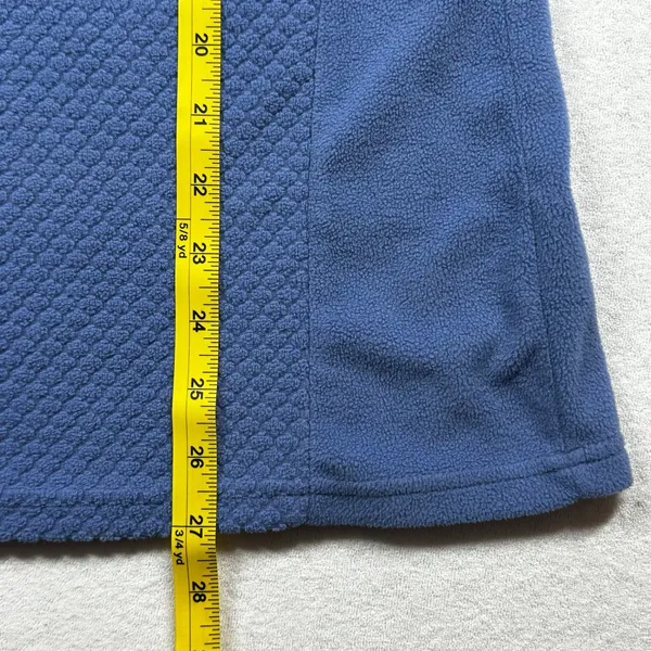 Columbia Fleece Pullover Quarter Zip Blue XL Textured Outdoor Jacket - Image 7