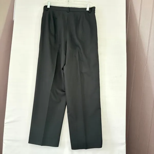 Zanella Made in Italy Black Stretch Wide Leg Trousers Dress Pants Womens 8‎ - Image 2