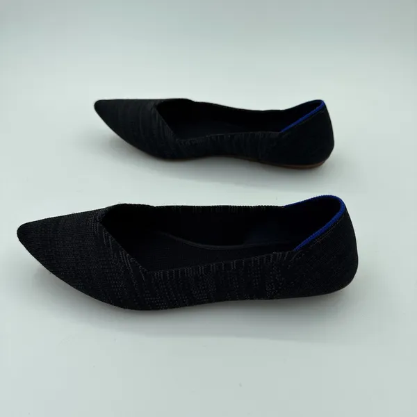 Rothy's The Point Black Knit Washable Ballet Flats Womens Size 9 - Image 4