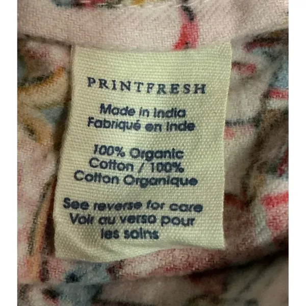 Printfresh Carousel Organic Cotton Robe Pink L XL Kimono Kathy Hilton Collab NWT - Image 5