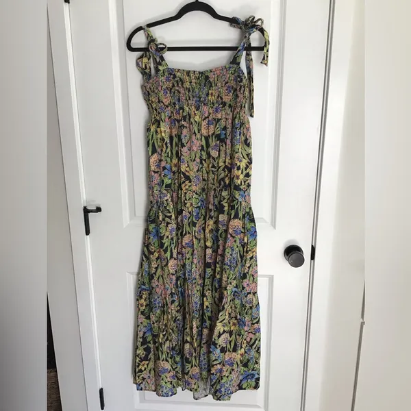 Dress Forum Los Angeles Blue Floral Maxi Dress‎ Size M - Image 3