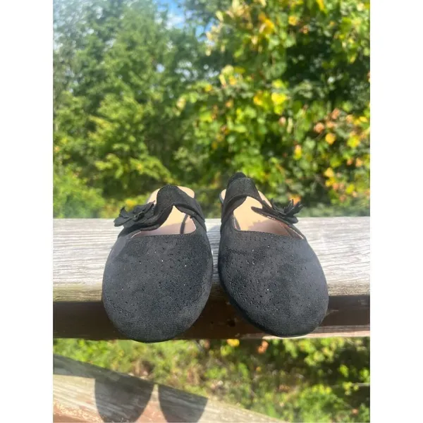 No Brand Black Faux Suede Mules Sz 42 (11.5) NIB - Image 3
