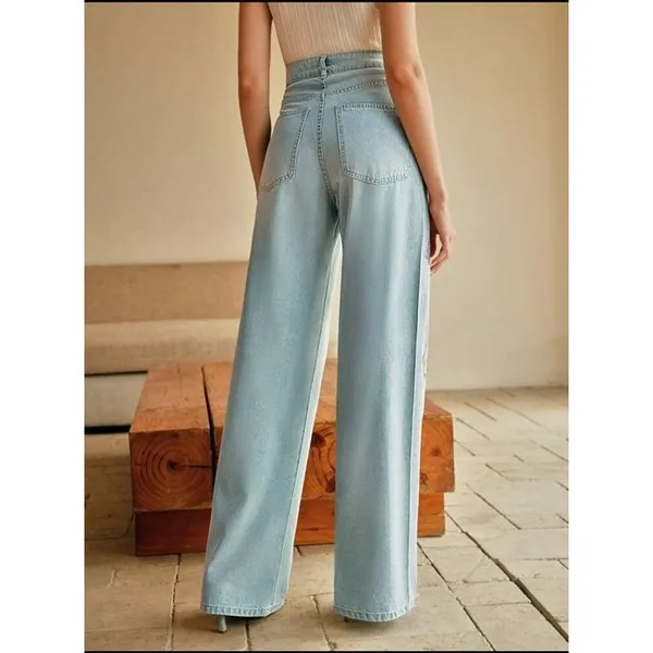 NWT Glitter Floral Jeans Size L - Image 3