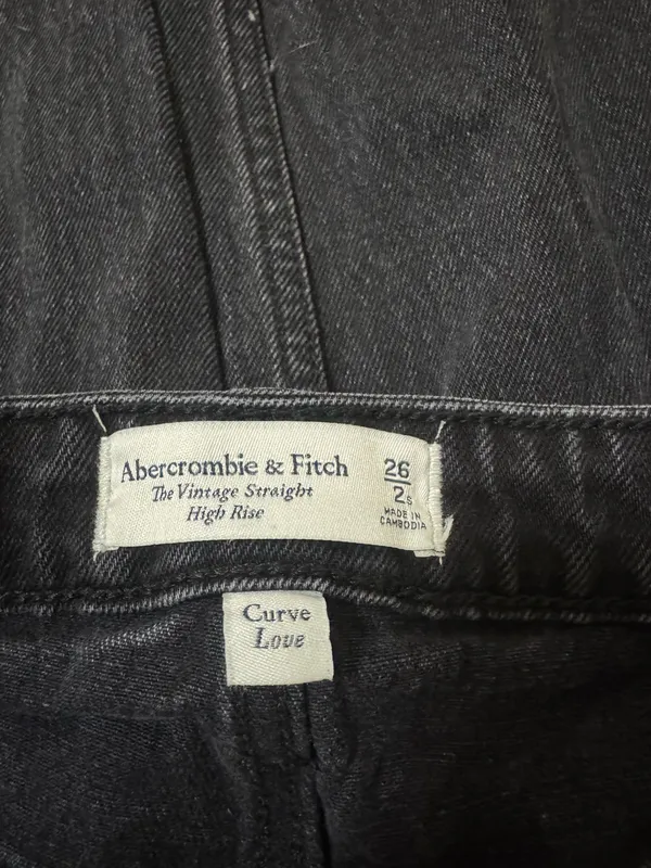 abercrombie & fitch vintage straight jeans black size 26/2 - Image 3